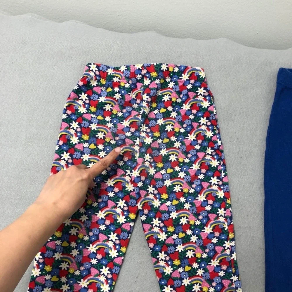 Mini Boden Clothing Lot Girls 7-8 Kids Multicolor Striped Lace Velvet Leggings‎